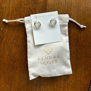 New Kendra Scott silver tone huggie earrings